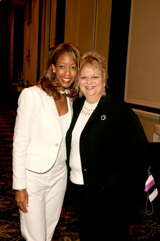 Kathy Williams and Rikki Marver at Convention Sisterhood Luncheon Photograph 1, July 15, 2006 (Image)