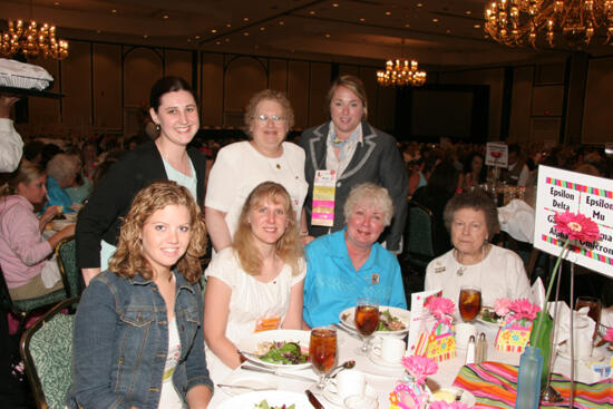 Table of Seven at Convention Sisterhood Luncheon Photograph 1, July 15, 2006 (image)