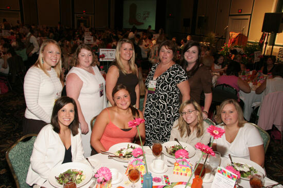 Table of Nine at Convention Sisterhood Luncheon Photograph 2, July 15, 2006 (image)