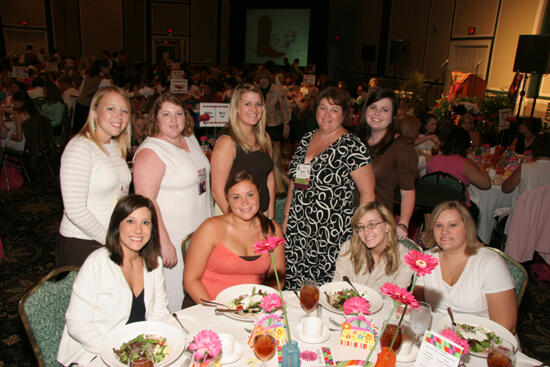 Table of Nine at Convention Sisterhood Luncheon Photograph 1, July 15, 2006 (image)