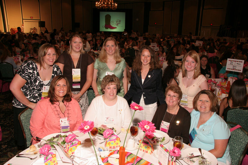 Table of Nine at Convention Sisterhood Luncheon Photograph 5, July 15, 2006 (Image)