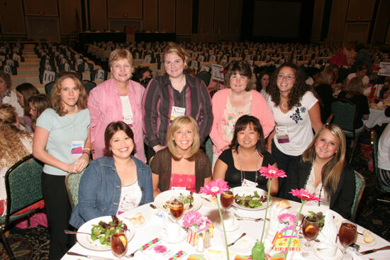 Table of Nine at Convention Sisterhood Luncheon Photograph 4, July 15, 2006 (image)