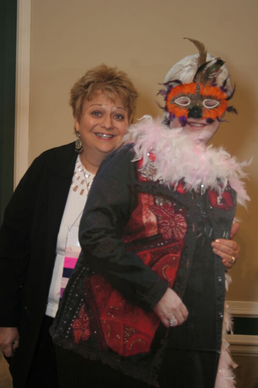 Kathy Williams With Cardboard Image of Herself at Convention Sisterhood Luncheon Photograph 2, July 15, 2006 (Image)