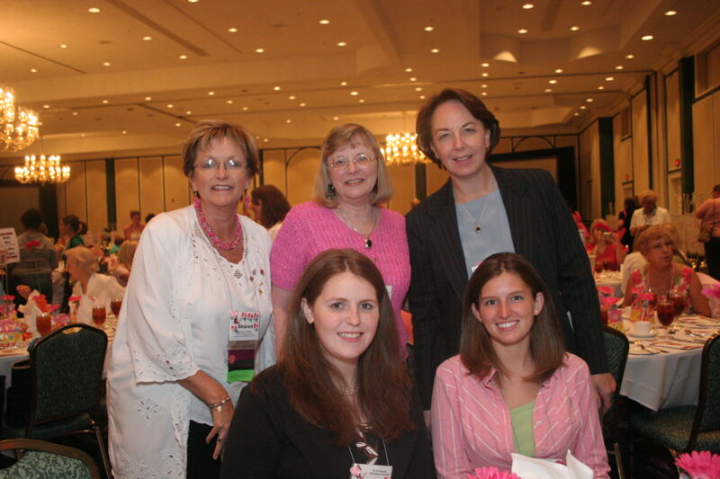 Five Phi Mus at Convention Sisterhood Luncheon Photograph 2, July 15, 2006 (Image)