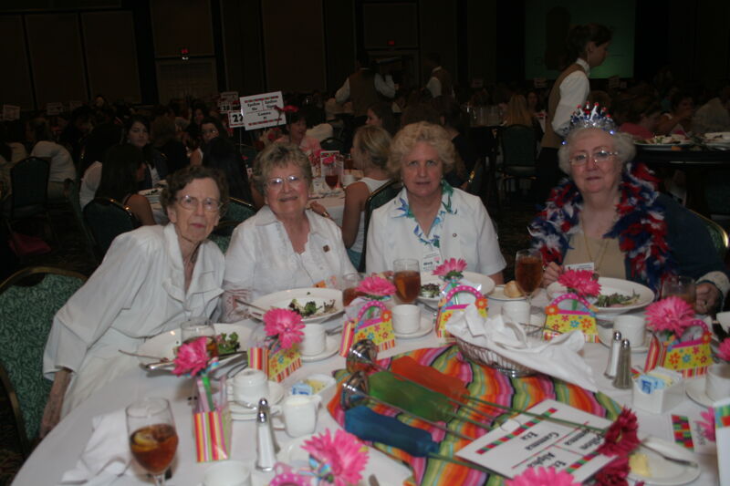 Phillips, Unidentified, Jackson, and Nemir at Convention Sisterhood Luncheon Photograph 2, July 15, 2006 (Image)
