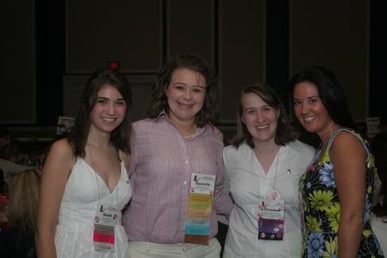 Tackett, Donelan, Gatton-Stokes, and Unidentified at Convention Sisterhood Luncheon Photograph 1, July 15, 2006 (image)