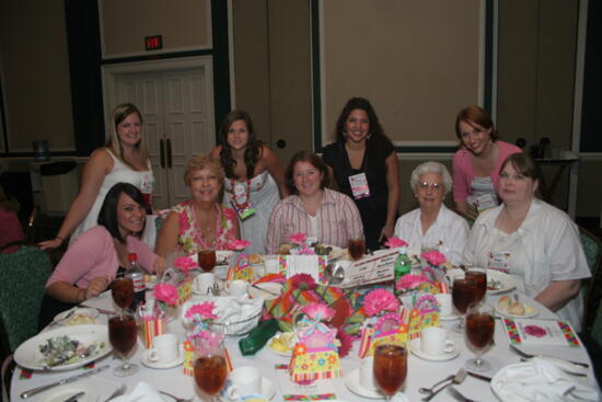 Table of Nine at Convention Sisterhood Luncheon Photograph 10, July 15, 2006 (image)