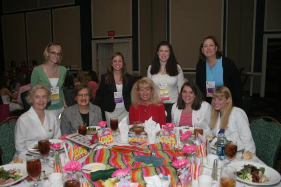 Table of Nine at Convention Sisterhood Luncheon Photograph 11, July 15, 2006 (image)