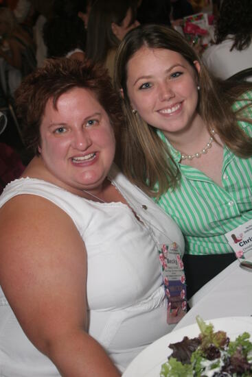 Becky School and Unidentified at Convention Sisterhood Luncheon Photograph 2, July 15, 2006 (image)