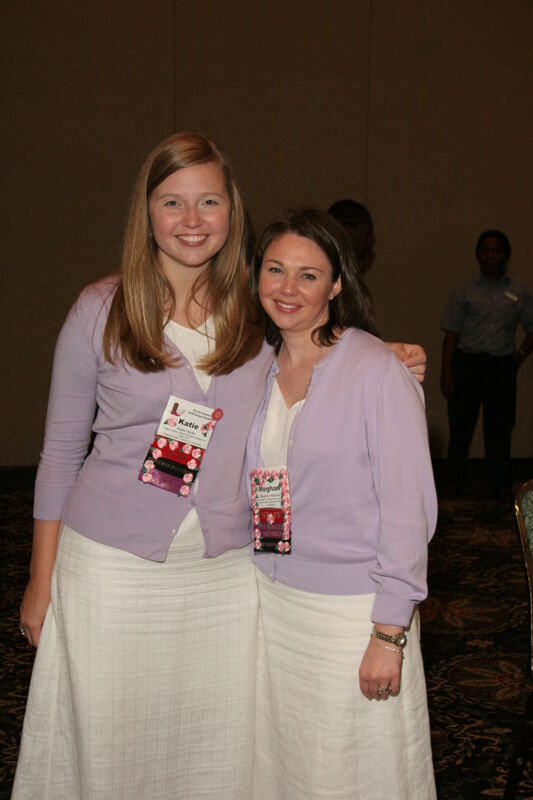 Katie Hicks and Meghan Hilleboe at Convention Sisterhood Luncheon Photograph, July 15, 2006 (Image)