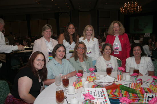 Table of Nine at Convention Sisterhood Luncheon Photograph 13, July 15, 2006 (image)