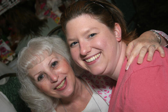 Two Unidentified Phi Mus at Convention Sisterhood Luncheon Photograph, July 15, 2006 (image)