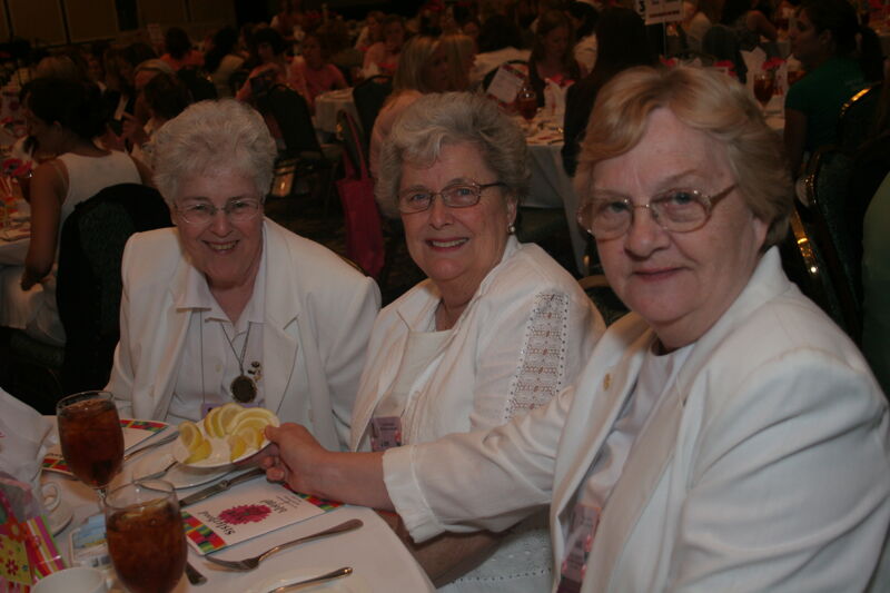 July 15 Three Alumnae at Convention Sisterhood Luncheon Photograph Image