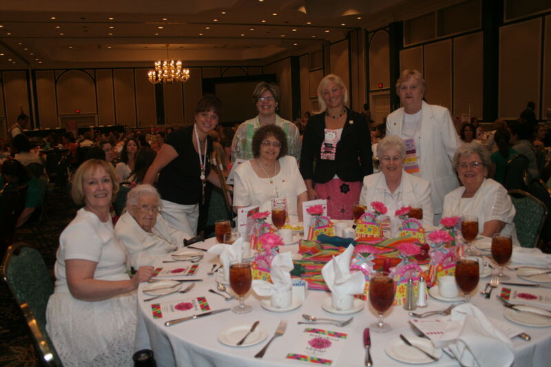 Table of Nine at Convention Sisterhood Luncheon Photograph 7, July 15, 2006 (Image)