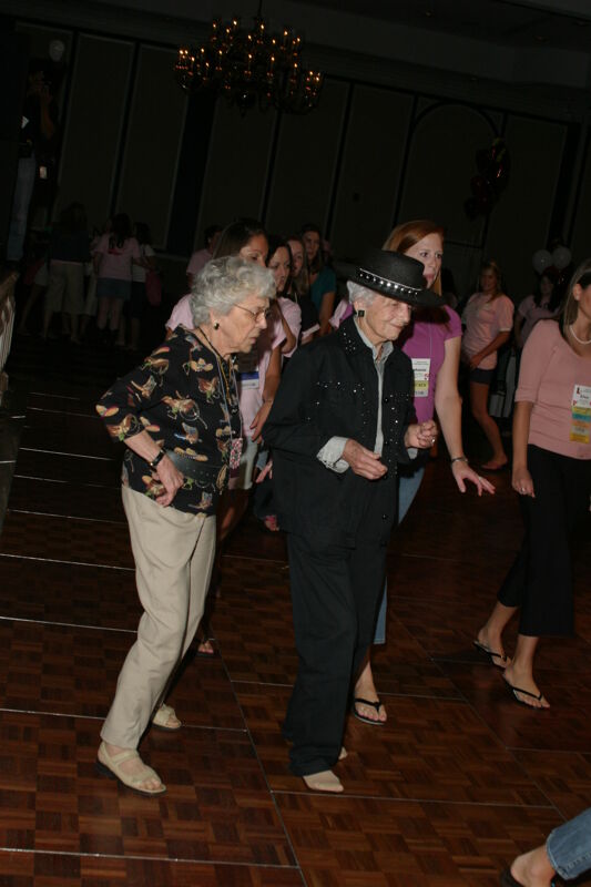 July 12 Gloria Henson and Dorothy Campbell Dancing at Convention Welcome Dinner Image