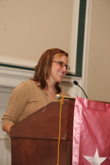 Unidentified Phi Mu Speaking at Thursday Convention Session Photograph 1, July 13, 2006 (image)