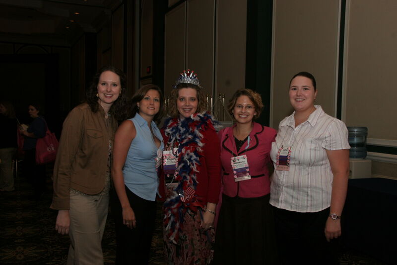 Forscher, Kovreg-Sherman, Meyer, and Two Unidentified Phi Mus at Convention Photograph 2, July 2006 (Image)