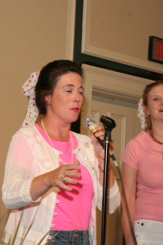 Mary Helen Griffis and Elizabeth Stevens Entertaining at Thursday Convention Luncheon Photograph 1, July 13, 2006 (Image)