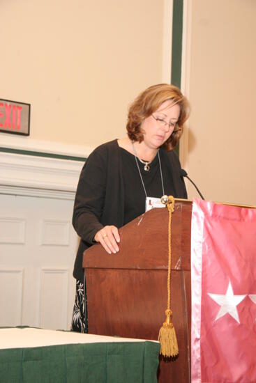 Unidentified Phi Mu Speaking at Thursday Convention Session Photograph 2, July 13, 2006 (image)