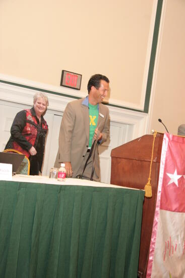 Man in Lambda Chi Alpha Shirt at Thursday Convention Session Photograph 3, July 13, 2006 (image)