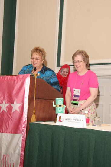 Kathy Williams and Ann Dahme at Thursday Convention Session Photograph 1, July 13, 2006 (image)