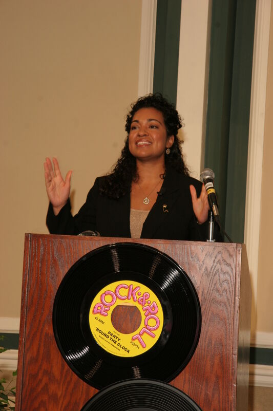 Unidentified Phi Mu Speaking at Thursday Convention Luncheon Photograph 2, July 13, 2006 (Image)
