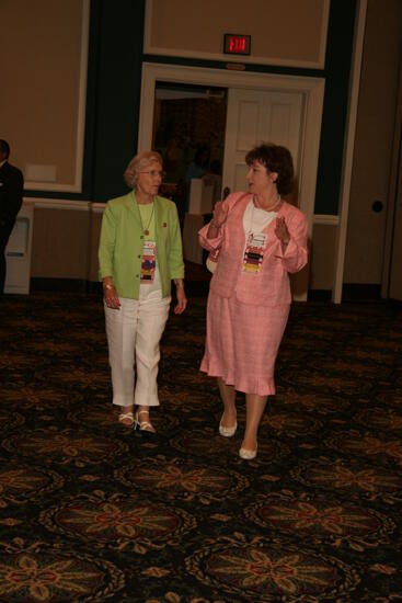 Annadell Lamb and Frances Mitchelson Talking at Convention Photograph, July 13, 2006 (image)