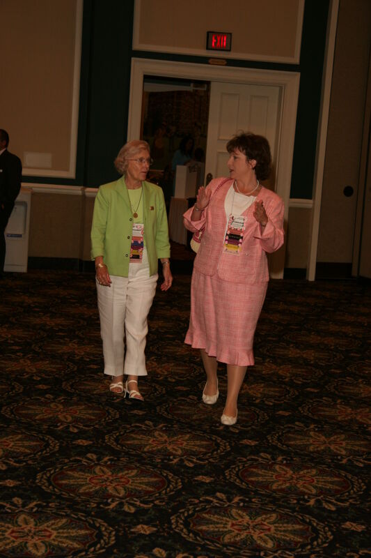 July 13 Annadell Lamb and Frances Mitchelson Talking at Convention Photograph Image