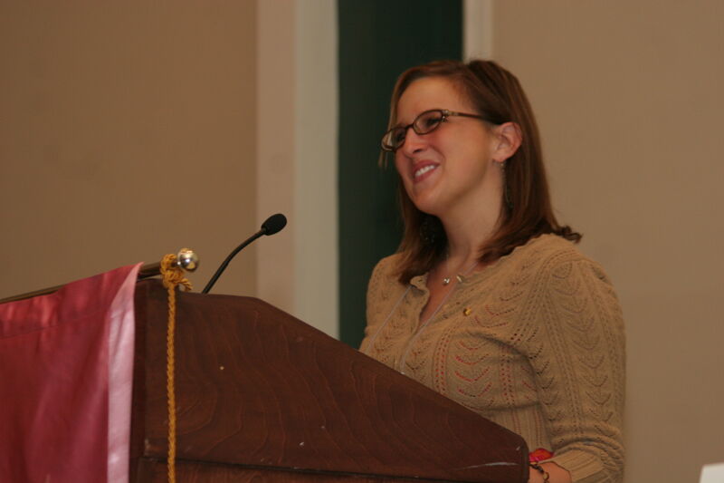 Unidentified Phi Mu Speaking at Thursday Convention Session Photograph 5, July 13, 2006 (Image)