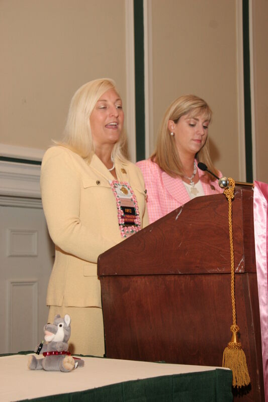Kris Bridges and Andie Kash Speaking at Thursday Convention Session Photograph 2, July 13, 2006 (Image)