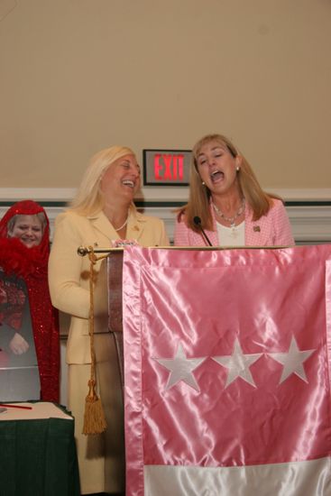 Kris Bridges and Andie Kash Speaking at Thursday Convention Session Photograph 1, July 13, 2006 (image)