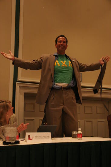 Man in Lambda Chi Alpha Shirt at Thursday Convention Session Photograph 6, July 13, 2006 (image)