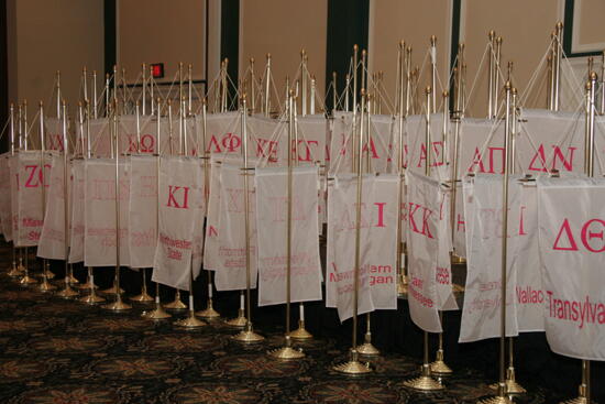 Chapter Flags at Thursday Convention Session Photograph, July 13, 2006 (image)