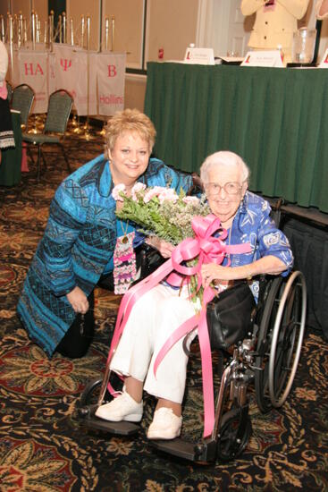 Kathy Williams and Leona Hughes at Thursday Convention Session Photograph, July 13, 2006 (image)