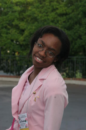 LaTasha Roberts at Convention Mansion Tour Photograph, July 2006 (image)