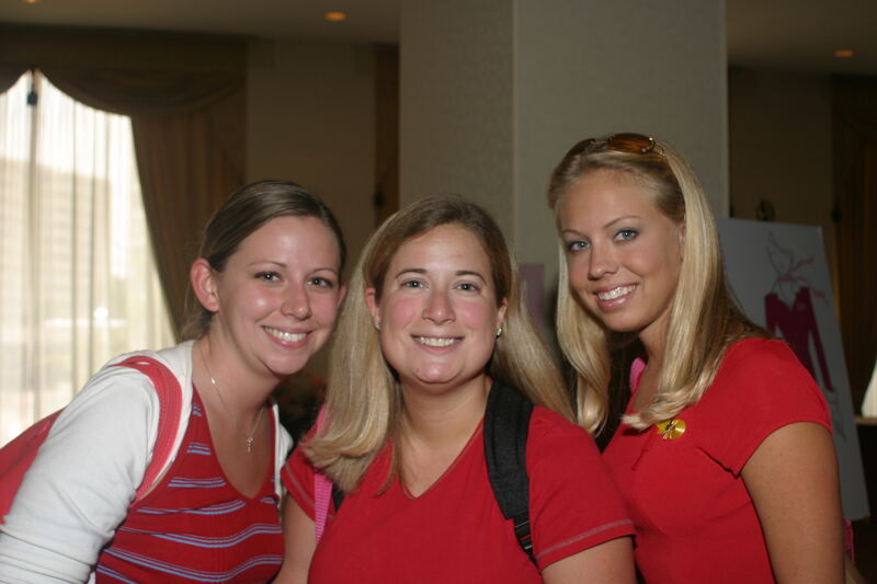 Three Unidentified Phi Mus at Convention Photograph 2, July 8, 2004 (Image)