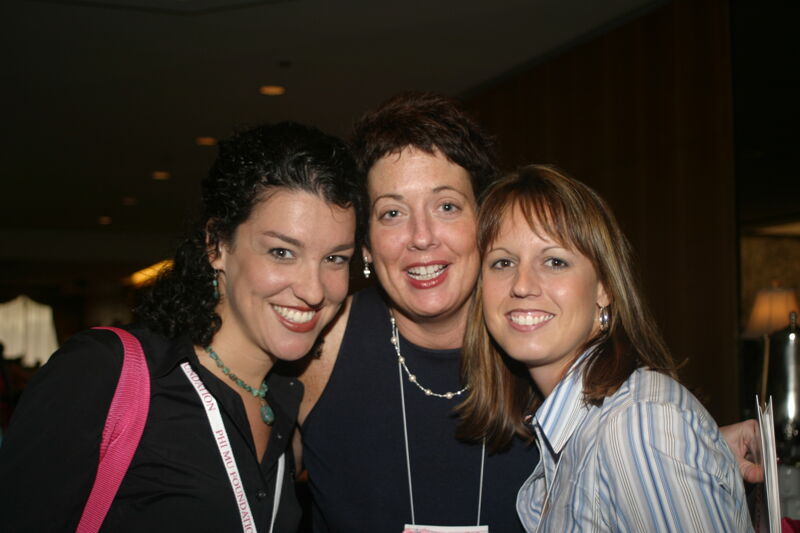 July 8 Jen Wooley and Two Unidentified Phi Mus at Convention Photograph Image