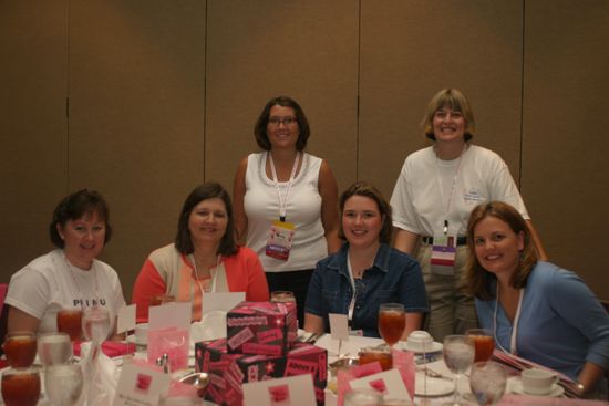 Table of Six at Convention Officer Appreciation Luncheon Photograph 2, July 8, 2004 (image)