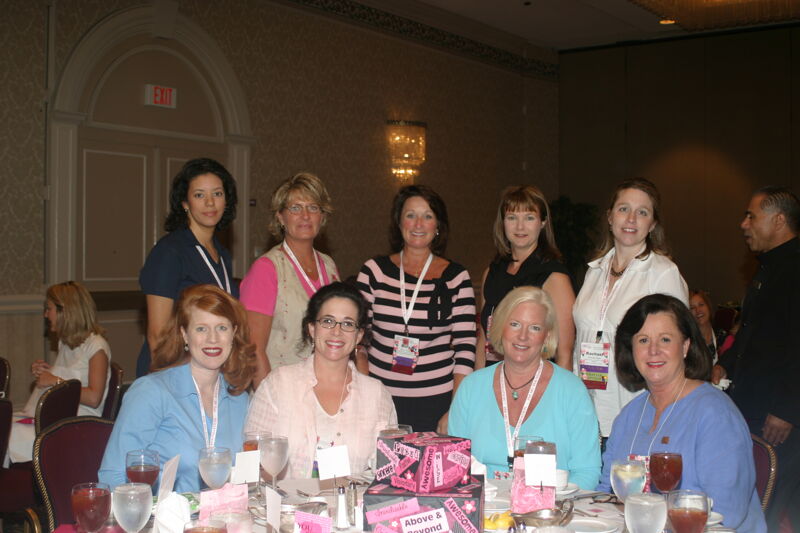 Table of Nine at Convention Officer Appreciation Luncheon Photograph 1, July 8, 2004 (Image)