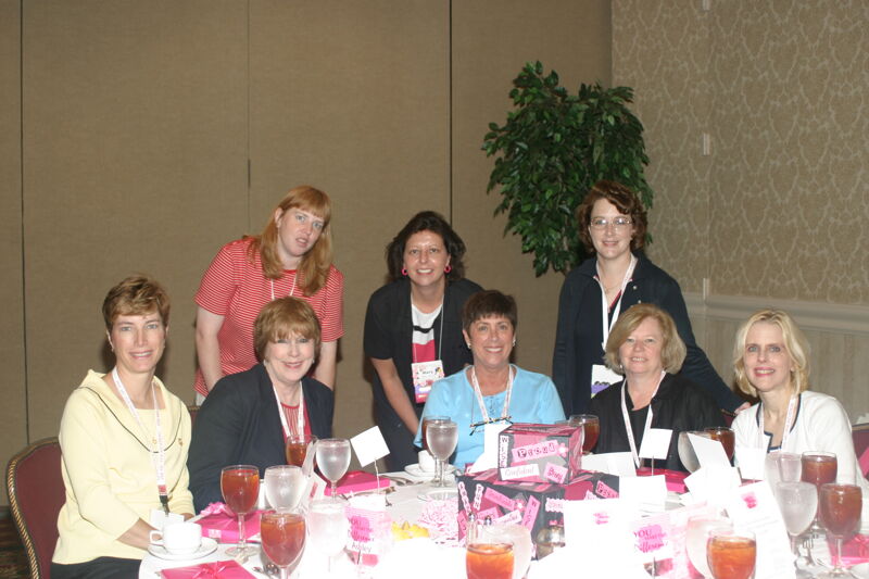 Table of Eight at Convention Officer Appreciation Luncheon Photograph, July 8, 2004 (Image)