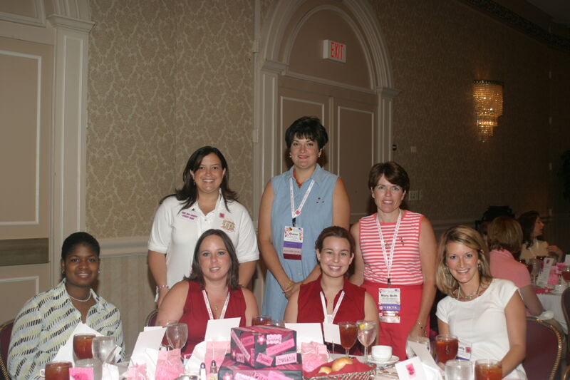 Table of Seven at Convention Officer Appreciation Luncheon Photograph, July 8, 2004 (Image)