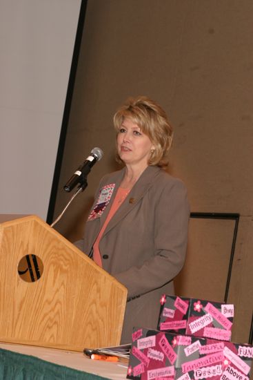 Peggy King Speaking at Convention Officer Appreciation Luncheon Photograph 1, July 8, 2004 (image)