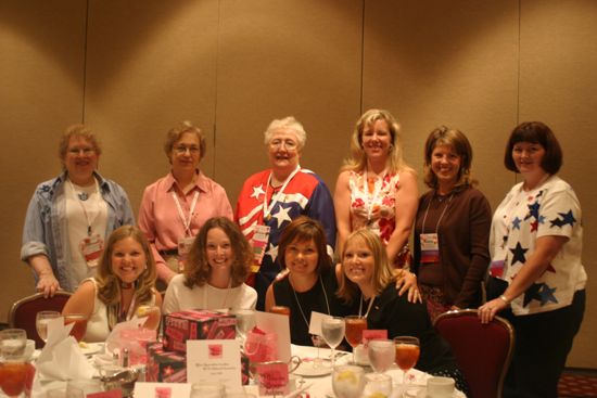 Table of 10 at Convention Officer Appreciation Luncheon Photograph 2, July 8, 2004 (image)