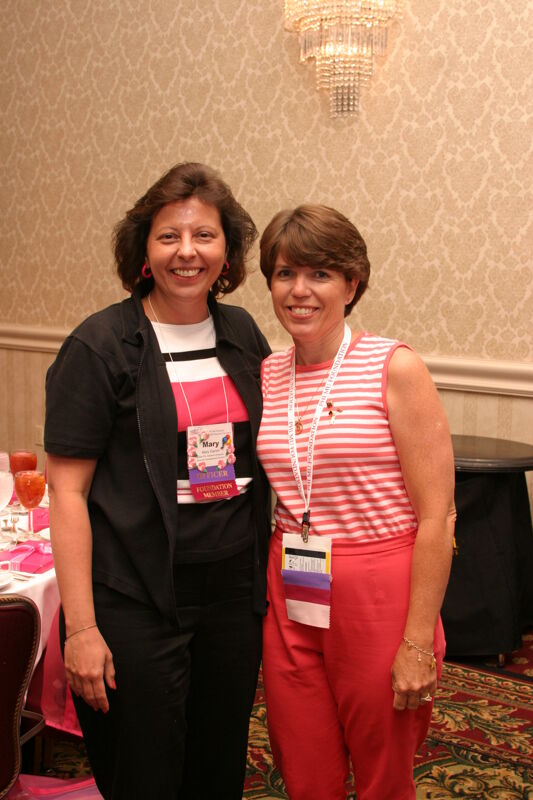Mary Ganim and Mary Beth Straguzzi at Convention Officer Appreciation Luncheon Photograph, July 8, 2004 (Image)