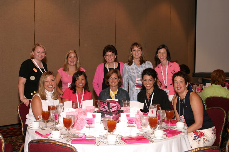 Table of 10 at Convention Officer Appreciation Luncheon Photograph 4, July 8, 2004 (Image)