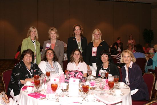 Table of Nine at Convention Officer Appreciation Luncheon Photograph 3, July 8, 2004 (image)