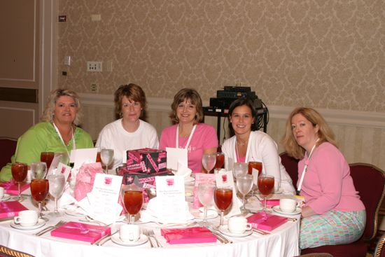 Table of Five at Convention Officer Appreciation Luncheon Photograph 1, July 8, 2004 (image)