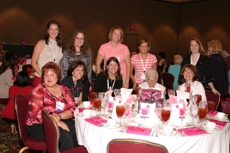 Table of 10 at Convention Officer Appreciation Luncheon Photograph 3, July 8, 2004 (Image)