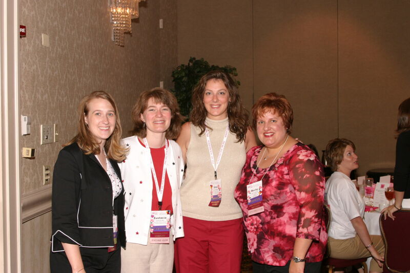 Four Phi Mus at Convention Officer Appreciation Luncheon Photograph, July 8, 2004 (Image)