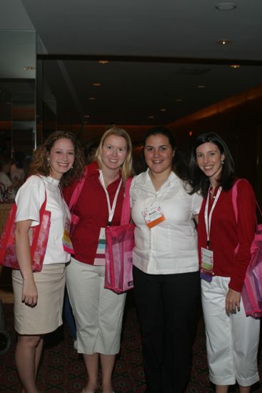 Four Unidentified Phi Mus at Convention Photograph 2, July 8, 2004 (image)